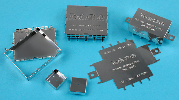 Photo Etched Standard and Custom Board Level EMI Shielding